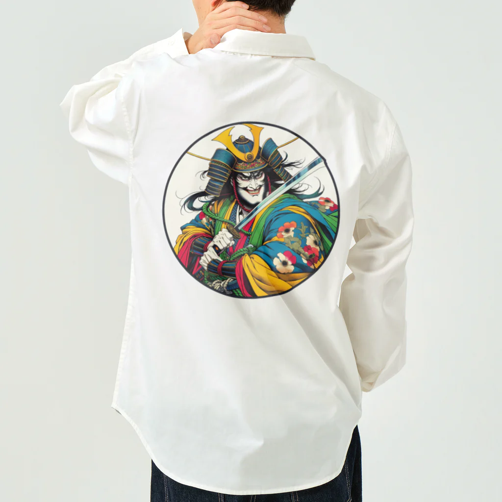 manyou-lab_Ukiyo-eの浮世絵 ド派手侍 Ukiyoe Flamboyant Samurai [UDS-DL-SR001-0008] Work Shirt