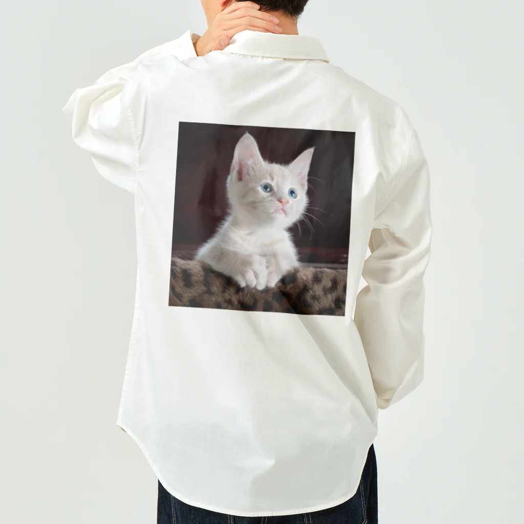 可愛い動物の猫 Work Shirt