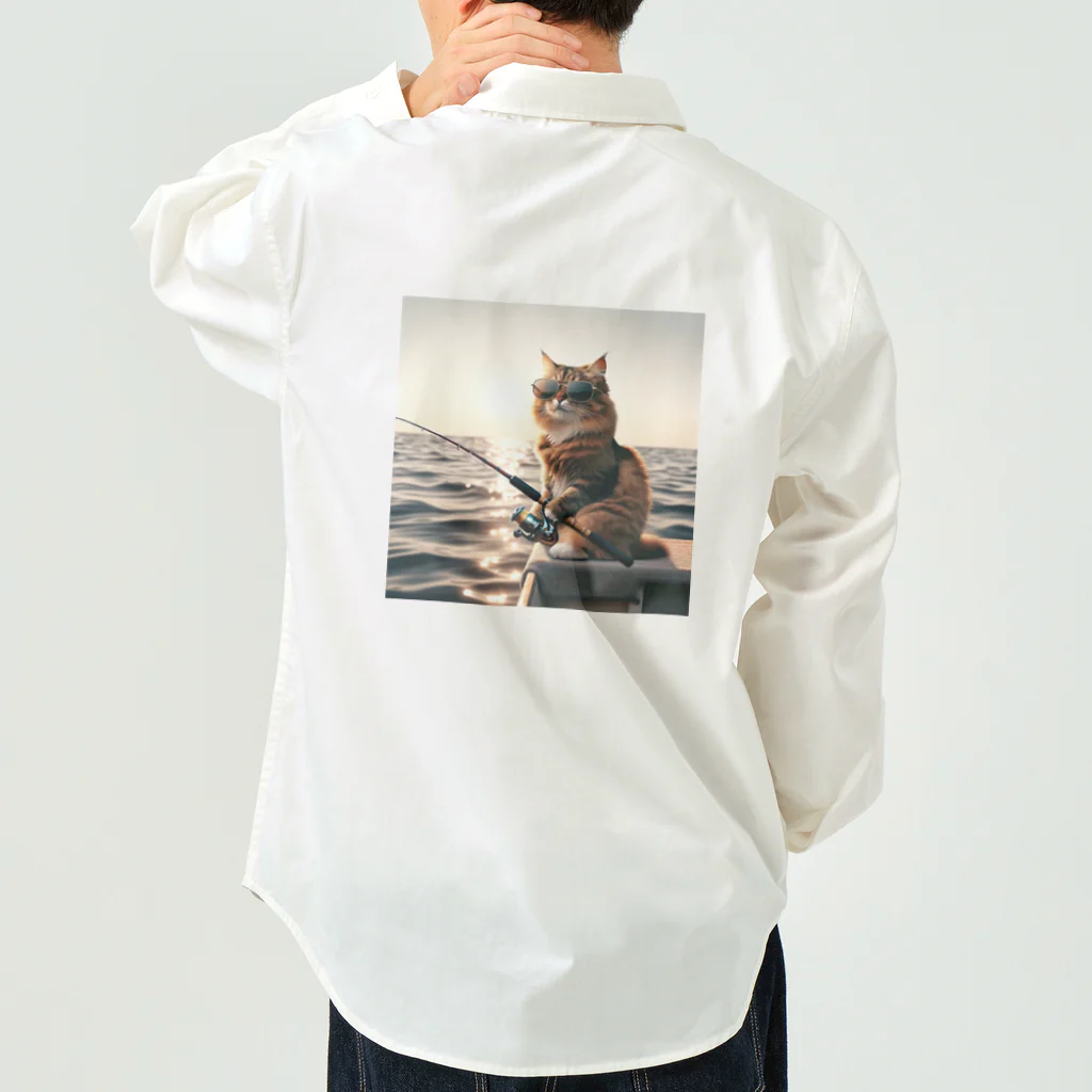 mitsuouの釣り猫 Work Shirt