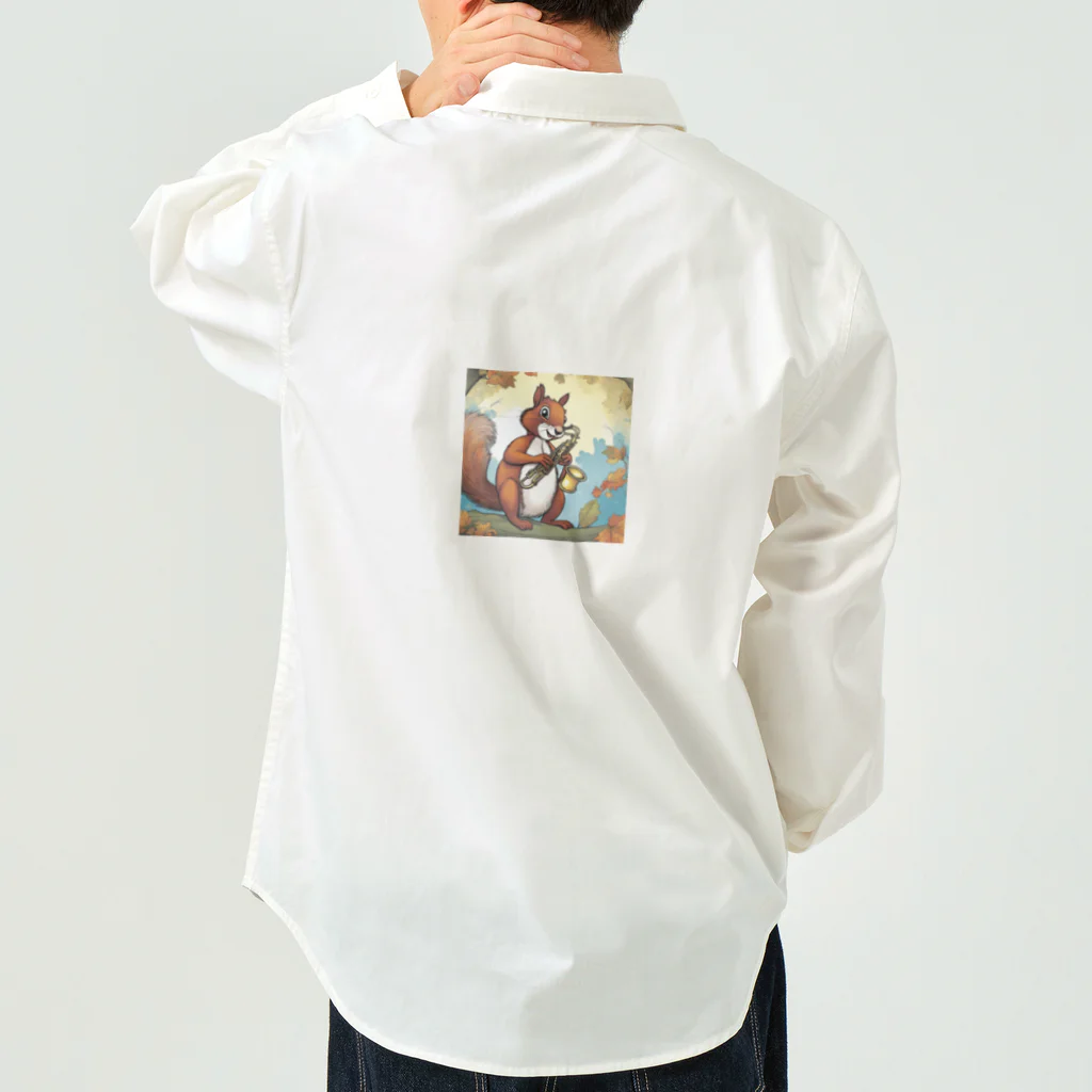 mari0909のリスがサックスを Work Shirt