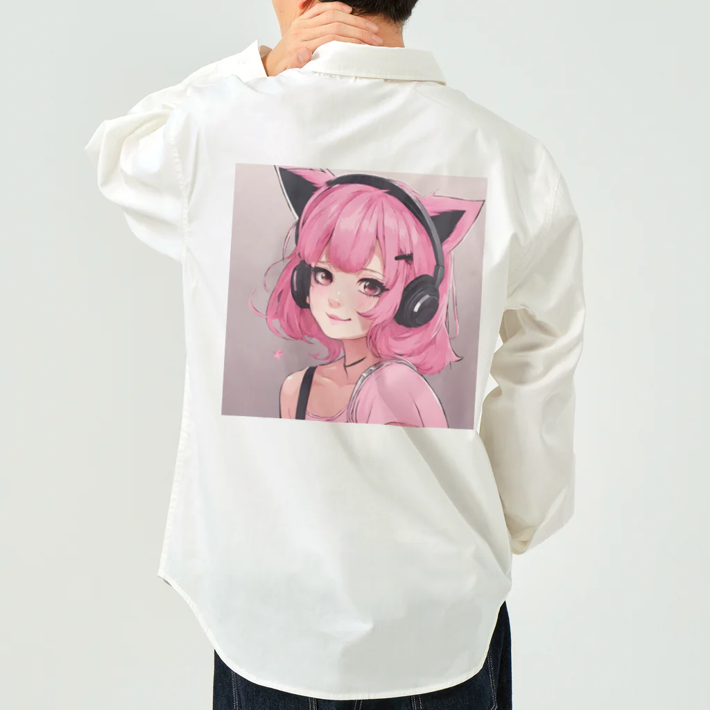 プリンゴブリンのネコミミピンクさん Work Shirt