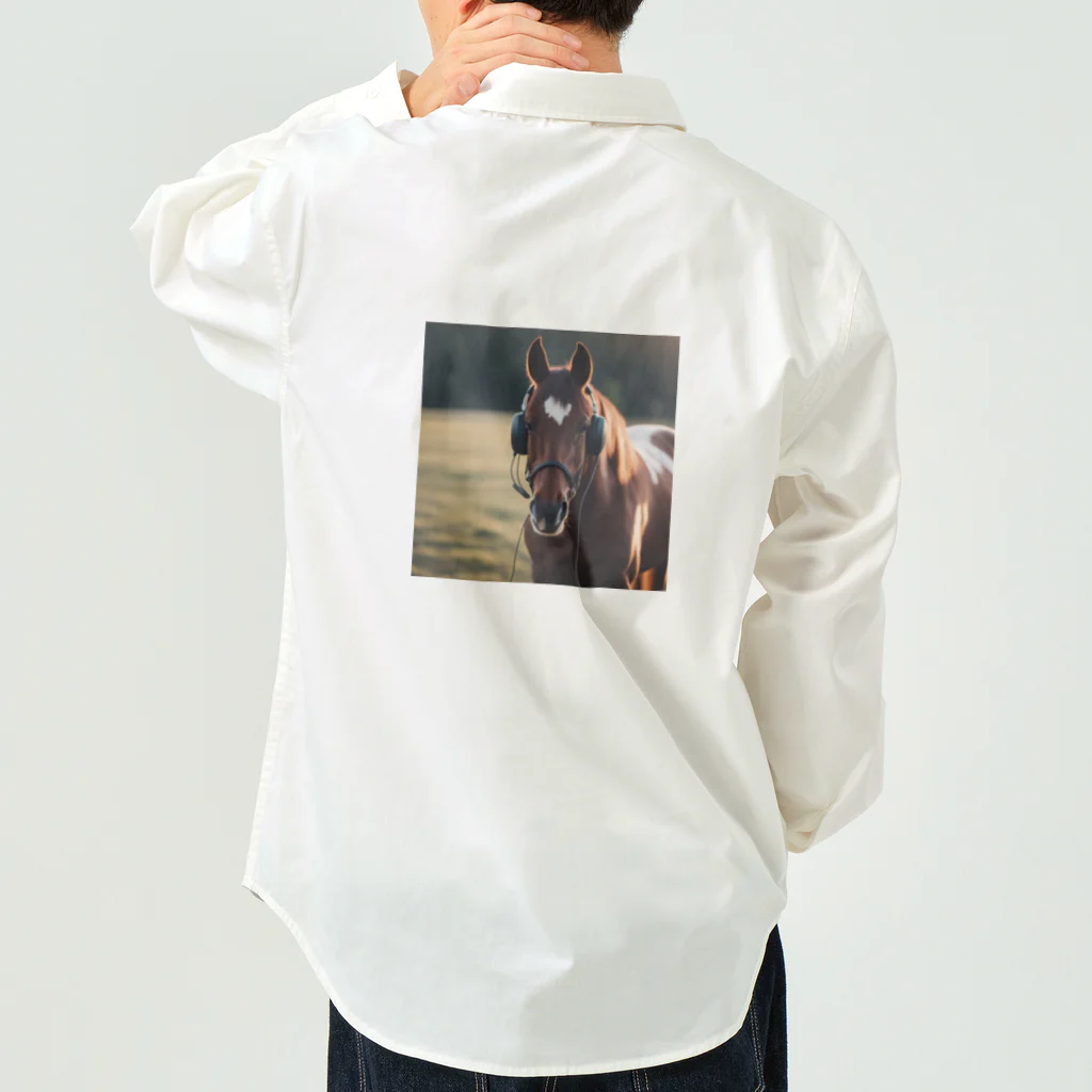 UDRUMSの音楽好きの馬 Work Shirt