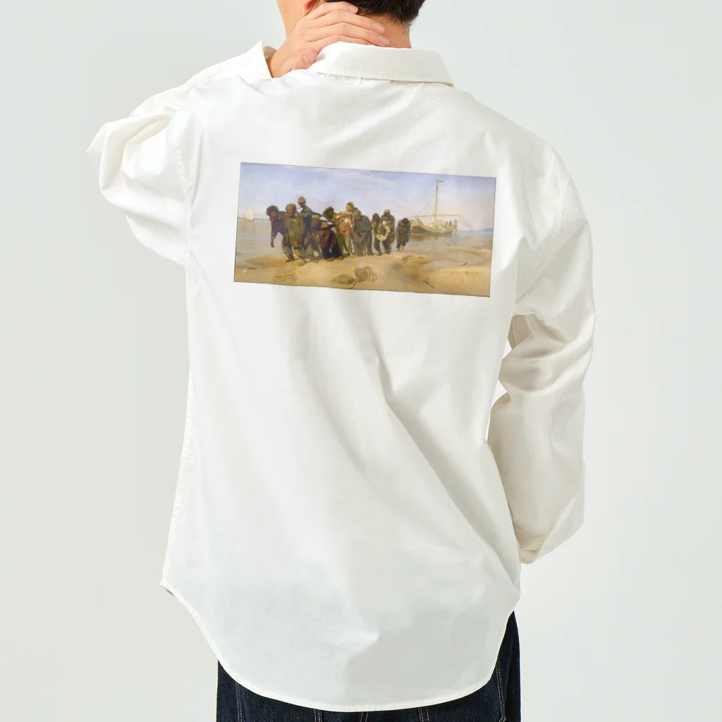 世界美術商店のヴォルガの船曳き / Barge Haulers on the Volga Work Shirt