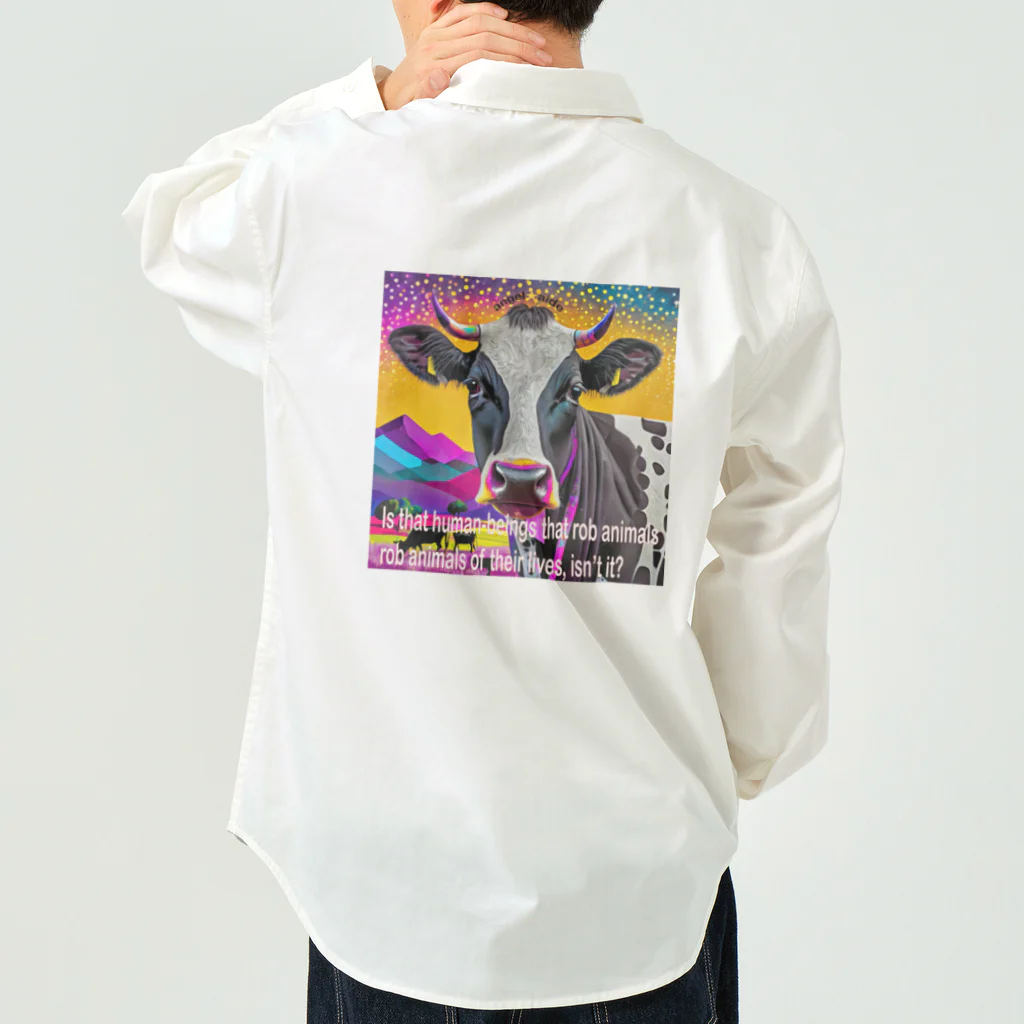 angelaideのanimal welfare cow Work Shirt