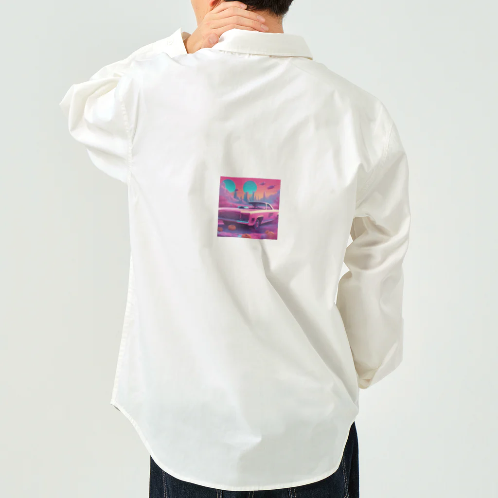 宇宙屋さんの宇宙を駆ける未来の車 Work Shirt