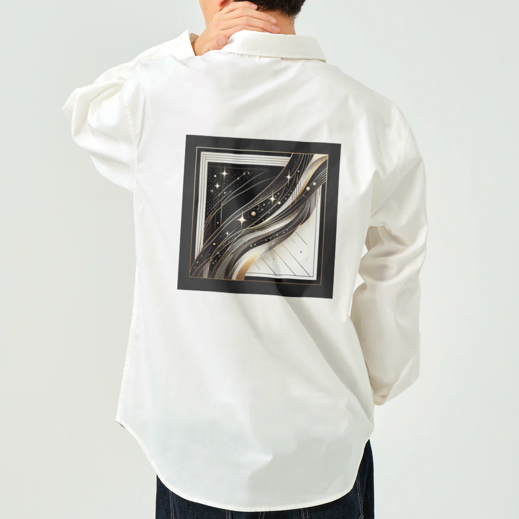 Black_White_Goldの流れ星 Work Shirt