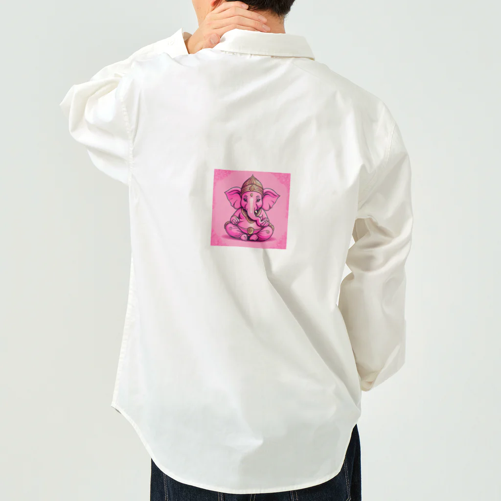 らっきーだよねのピンクガネーシャ　がねちゃん Work Shirt