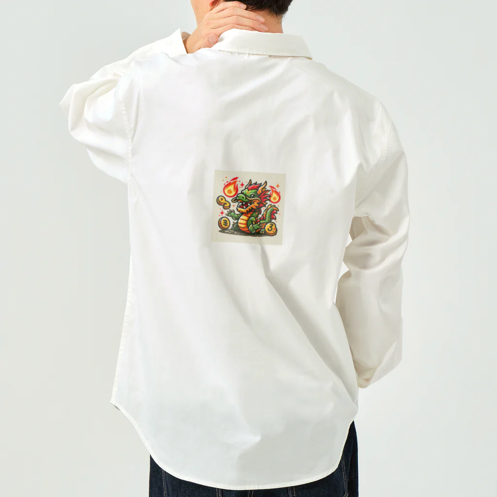 wtr3045のゴールドドラゴン Work Shirt