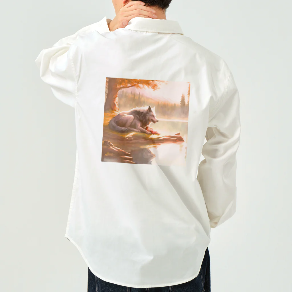 ドリームスケープギャラリーのフェンリルの子守 ワークシャツ