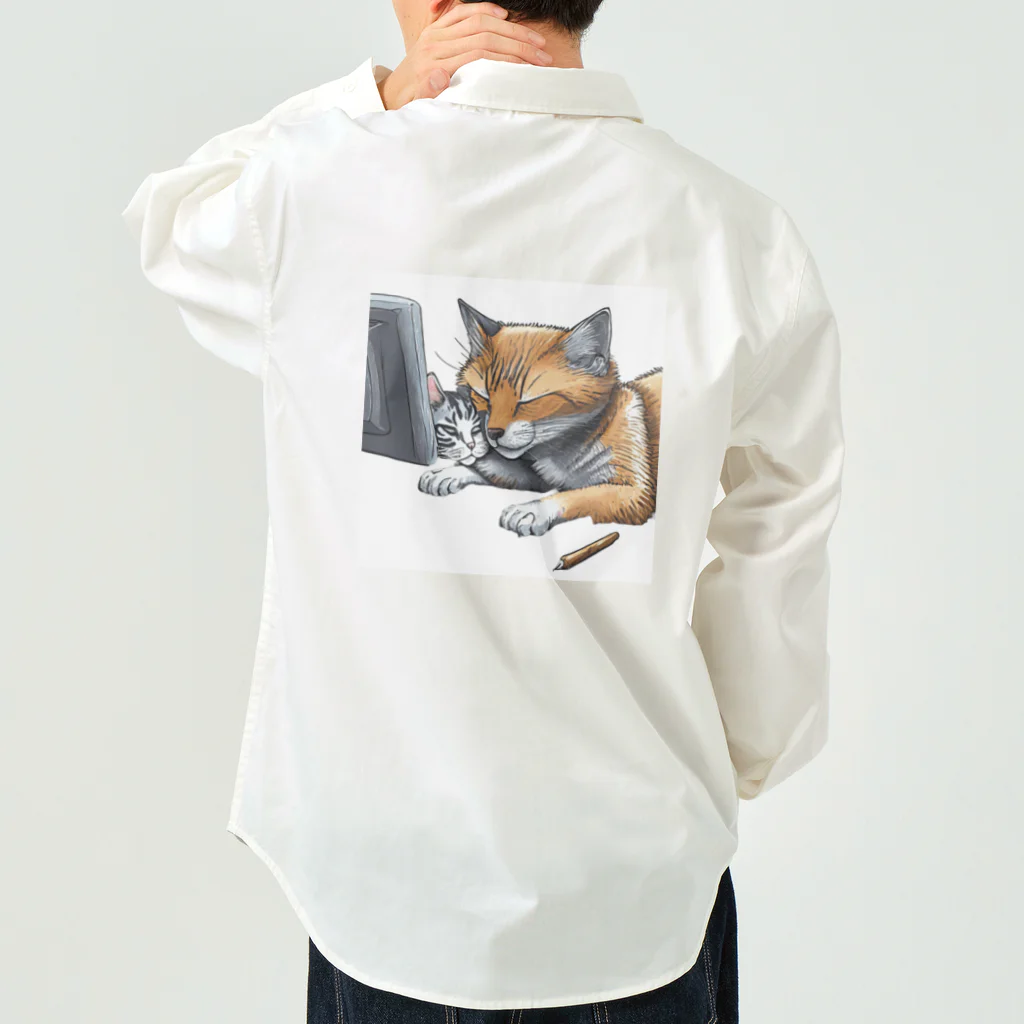 RaVaの犬と猫 ワークシャツ
