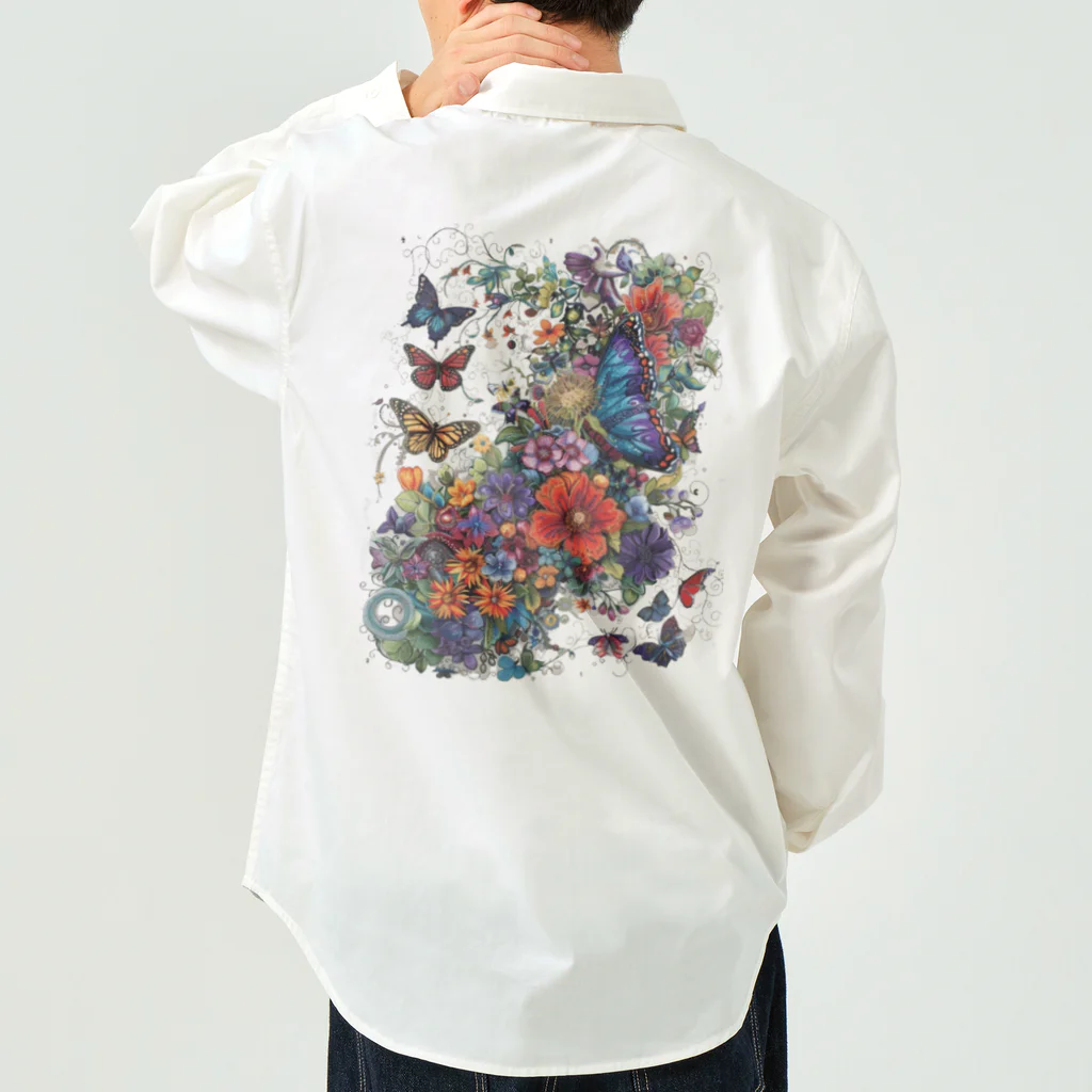 Chi3の涼と花のハーモニー ワークシャツ