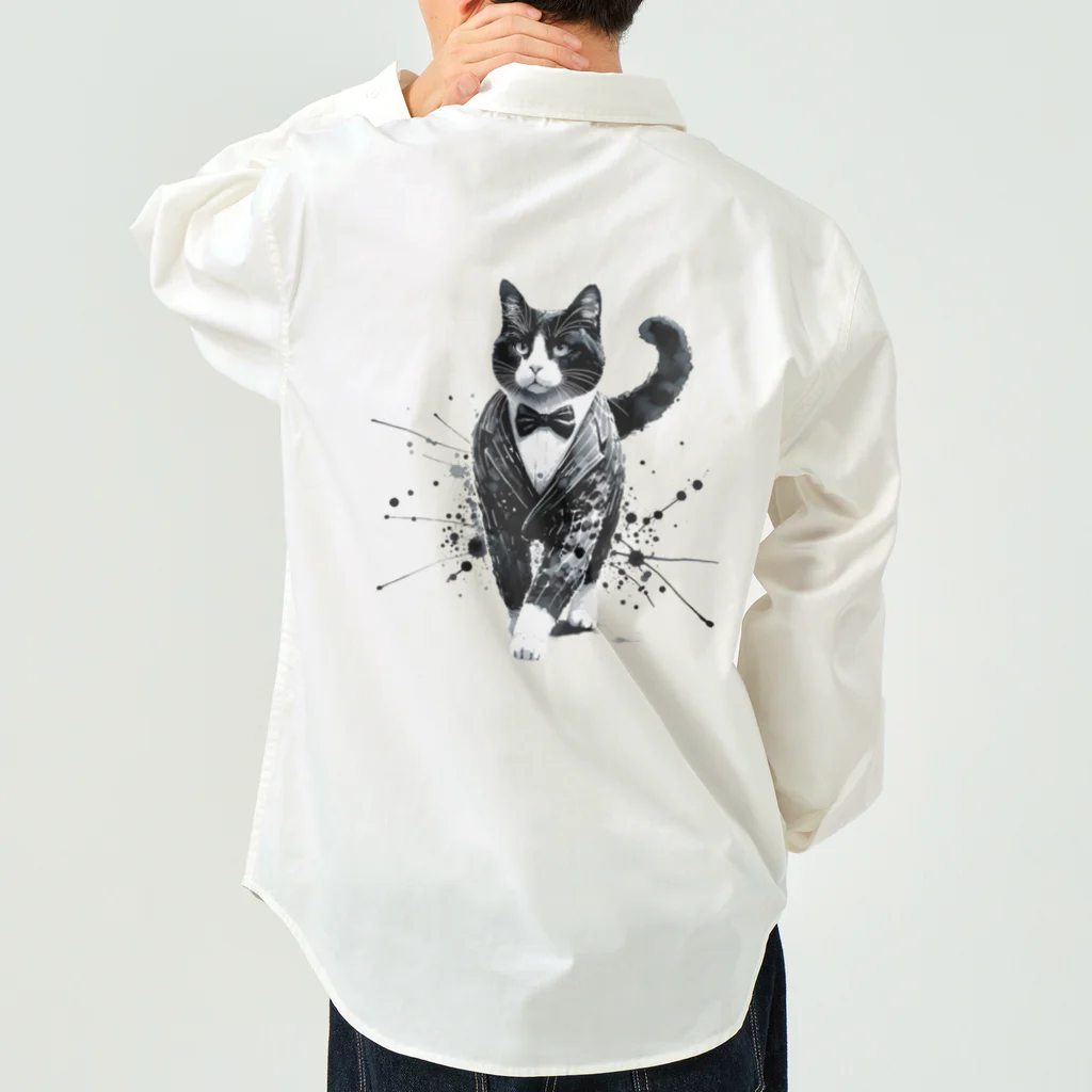 Cat Freakのタキシードキャット Work Shirt