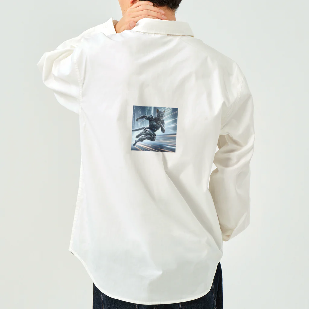 lonely_wolfの閃光を切り裂くチーター・ブレード Work Shirt