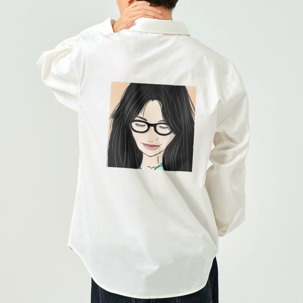 みつまめこshopのメガネ美人 Work Shirt