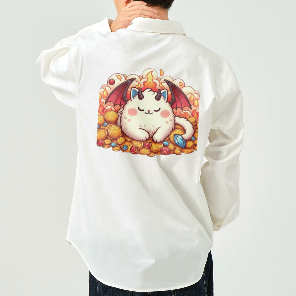 nekodoragonのおやすみ！猫ドラゴン　背景透過ver Work Shirt