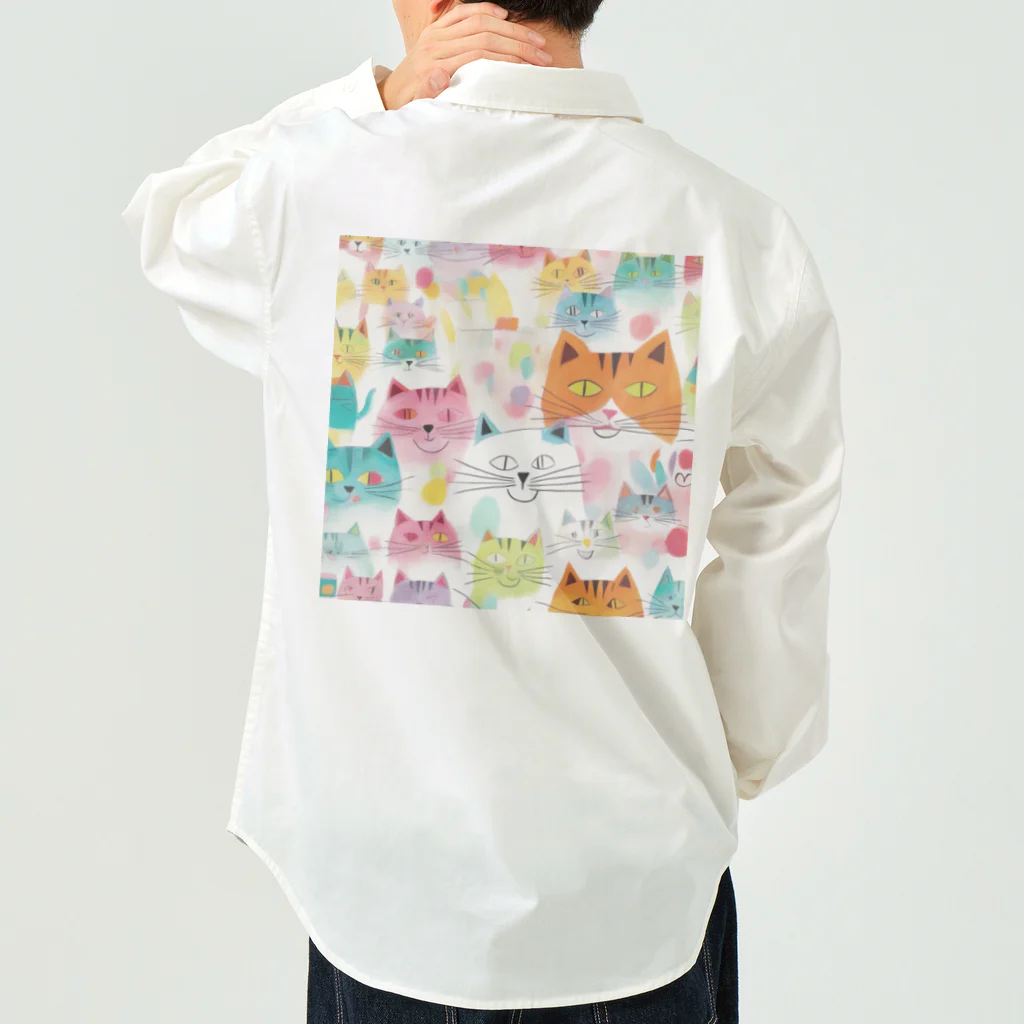 F2 Cat Design Shopのbeloved cats 002 ワークシャツ