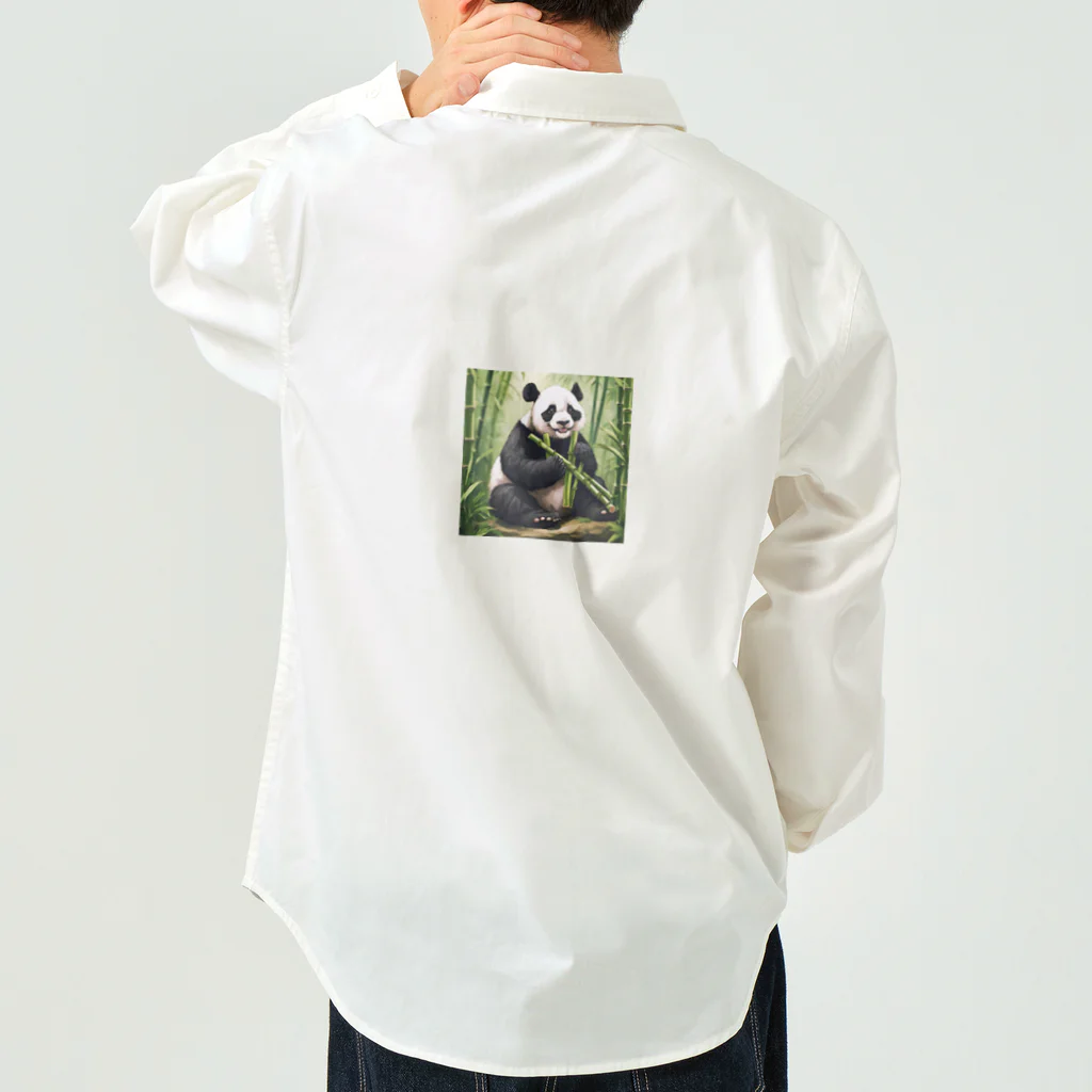 animal magicの笹を食べるパンダ Work Shirt