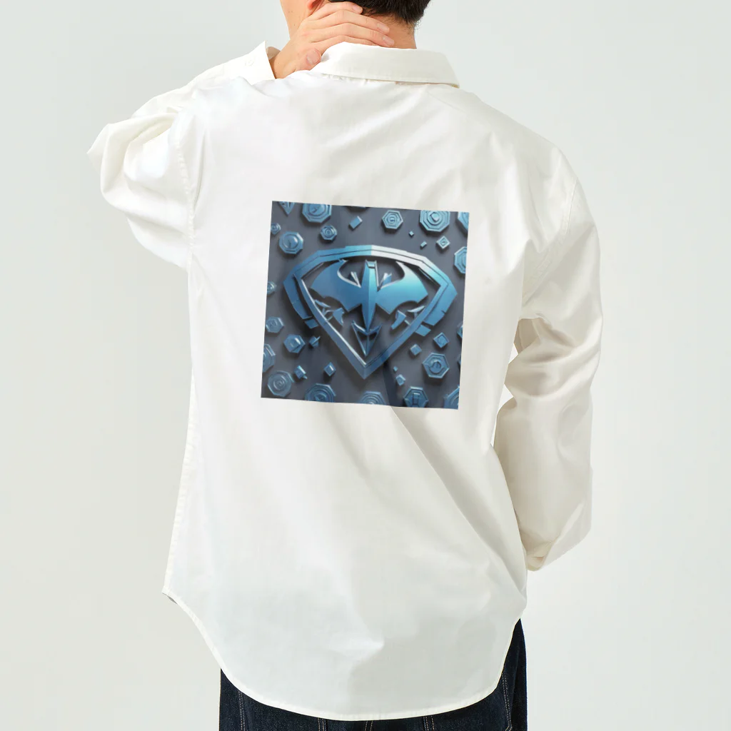 mori_393988のジオメトリックなスーパーヒーローシンボル ワークシャツ