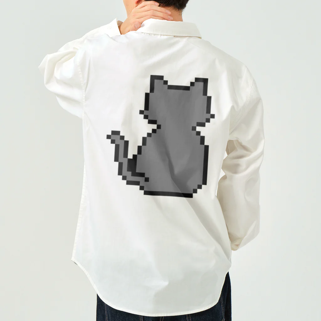 モチクマのハチワレ猫のドット絵 Work Shirt