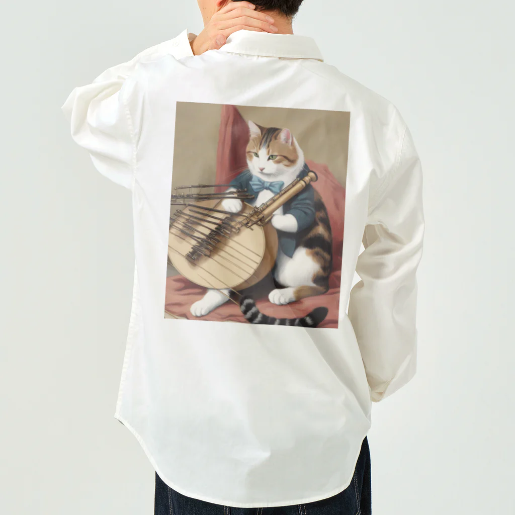 F2 Cat Design Shopの orchestra cat 001 ワークシャツ