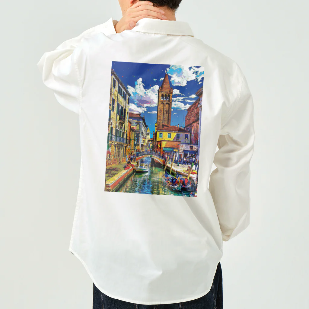 GALLERY misutawoのイタリア ヴェネツィアのサン・バルナバ橋 Work Shirt