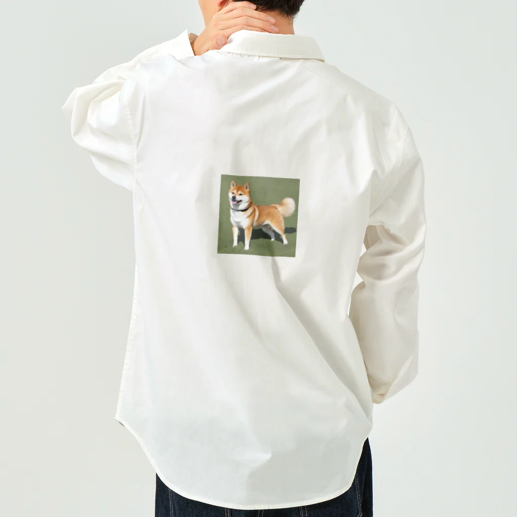 柴犬大好きマンのかわいい柴犬　赤毛 Work Shirt