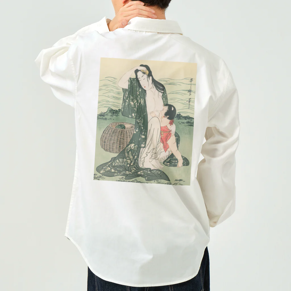 寿めでたや(ukiyoe)の浮世絵：喜多川歌麿_鮑取り Work Shirt