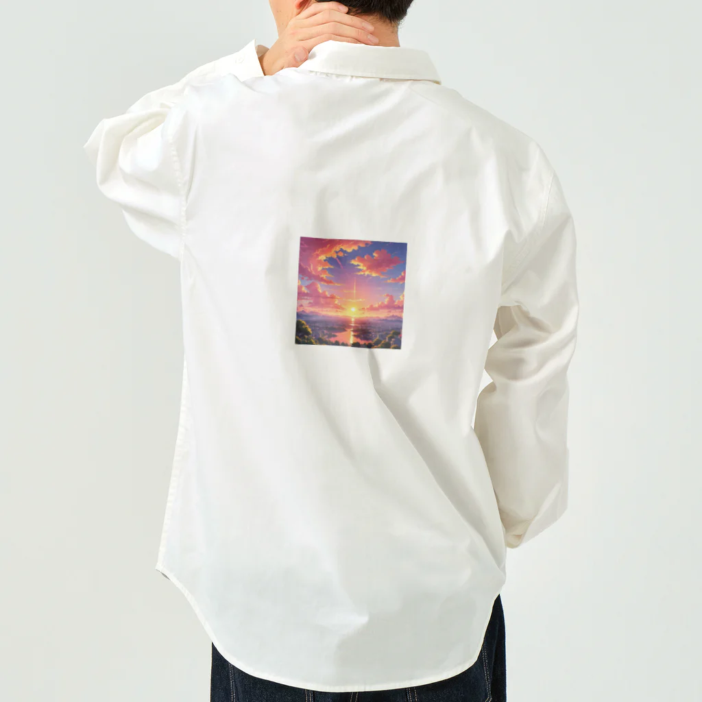 ikeikeikedaの街を照らす夕陽（景色シリーズ） Work Shirt