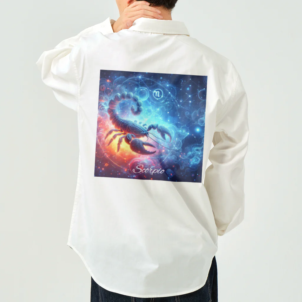 huwari-hanaakariの星のきらめき　蠍座イメージ ワークシャツ