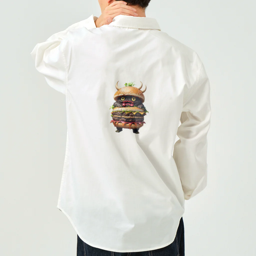 AI妖怪大図鑑のトリプル肉厚ビーフバーガー妖怪　バグドガルド Work Shirt