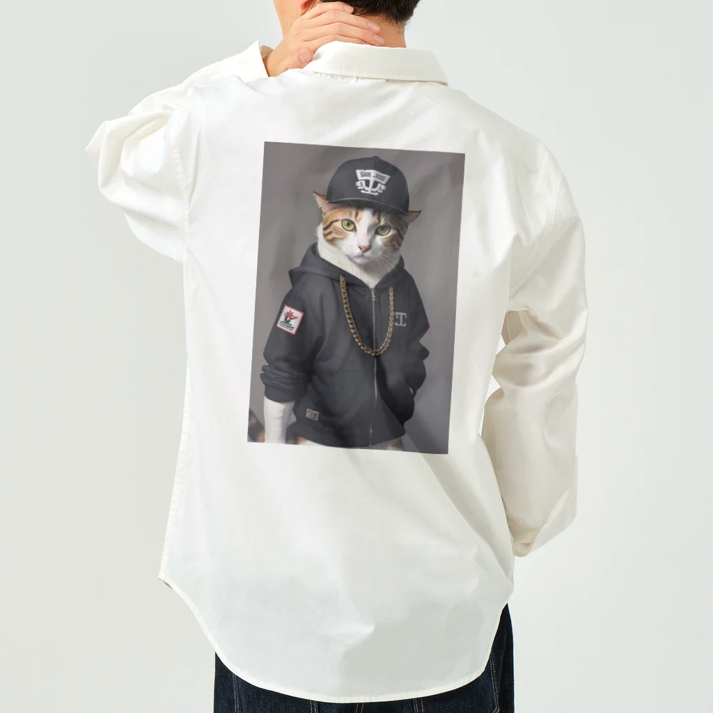 Be proudのヒップホップ猫 Work Shirt