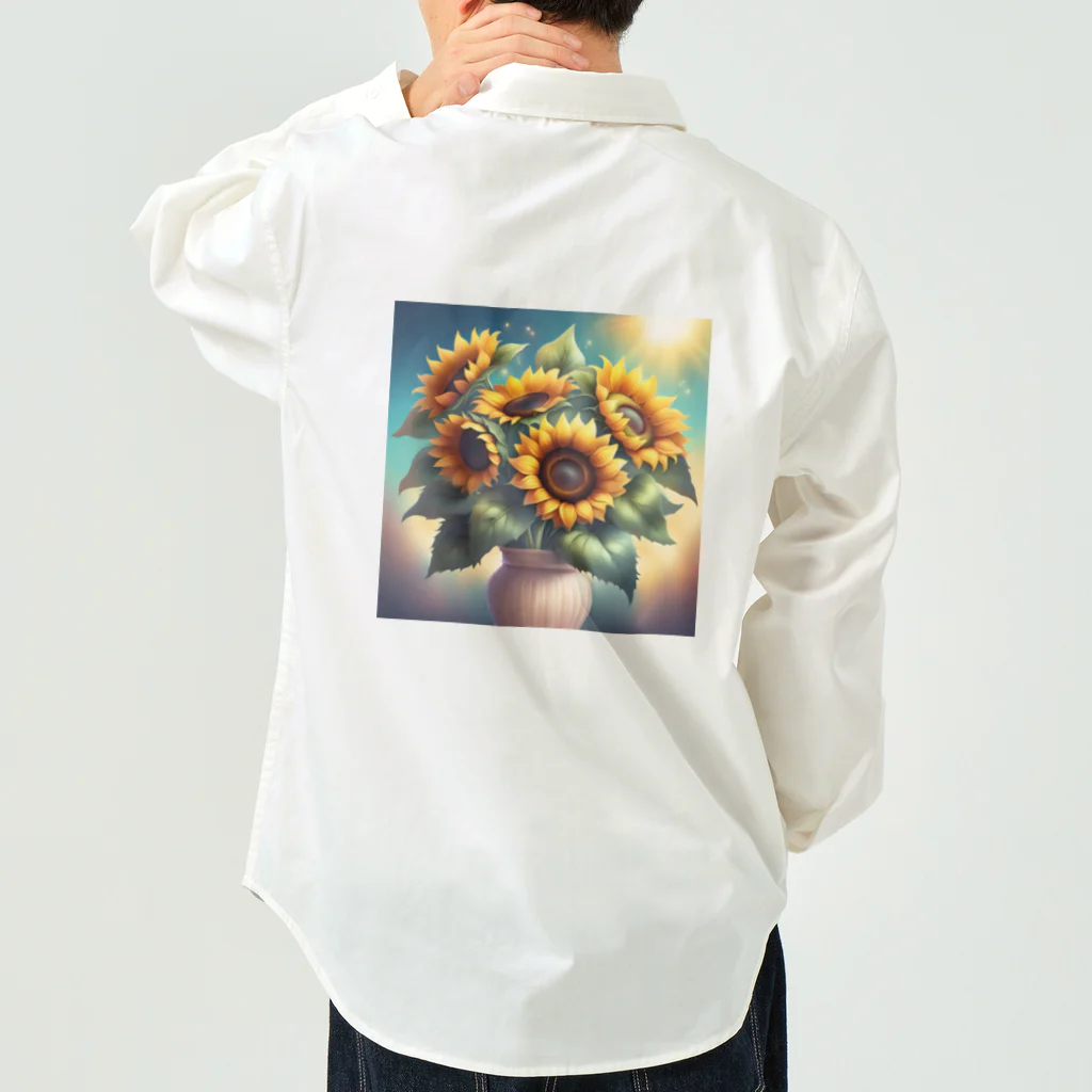 Flower Delightのひまわりの花束 Work Shirt