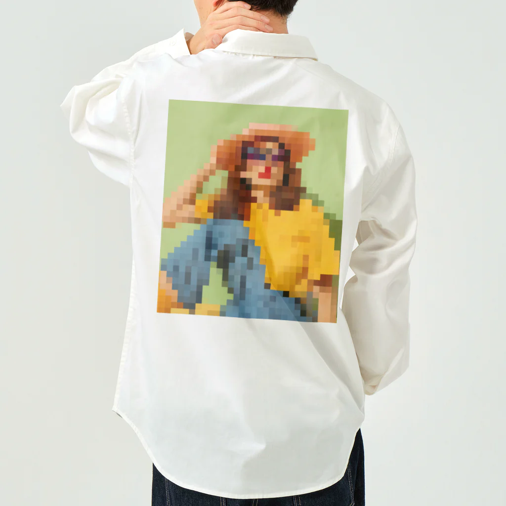 Unique Existenceのart woman mosaic Work Shirt