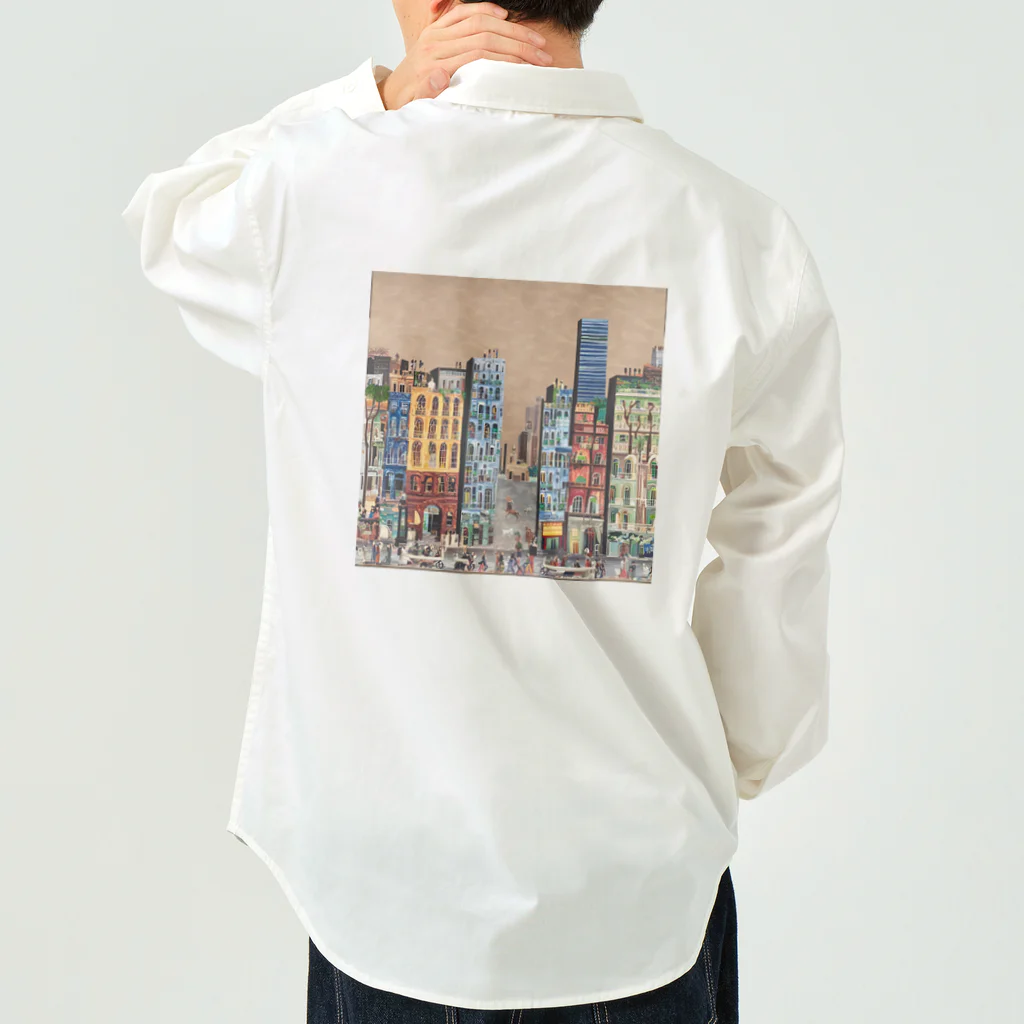 ヲシラリカの油絵　知らない都市の風景　ノスタルジー Work Shirt