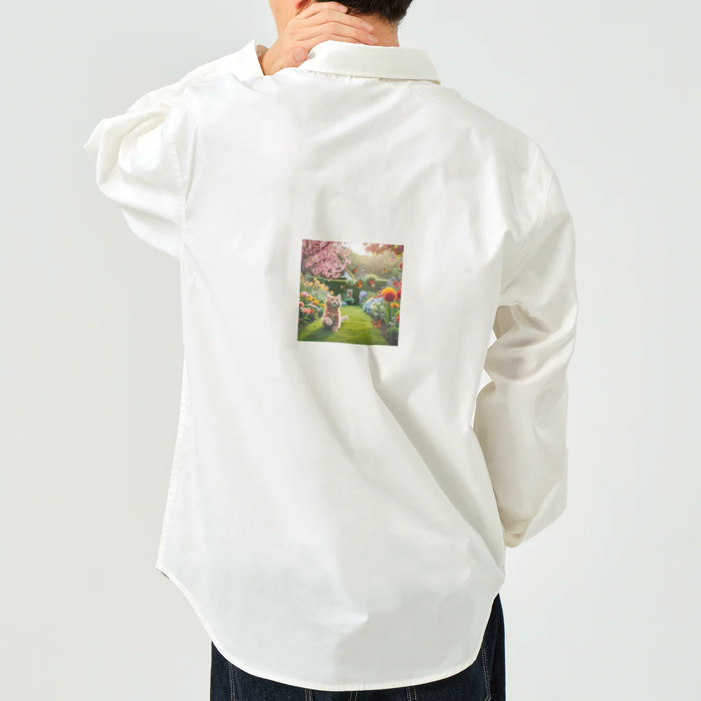 JAMnano1837の猫 in 花園 Work Shirt