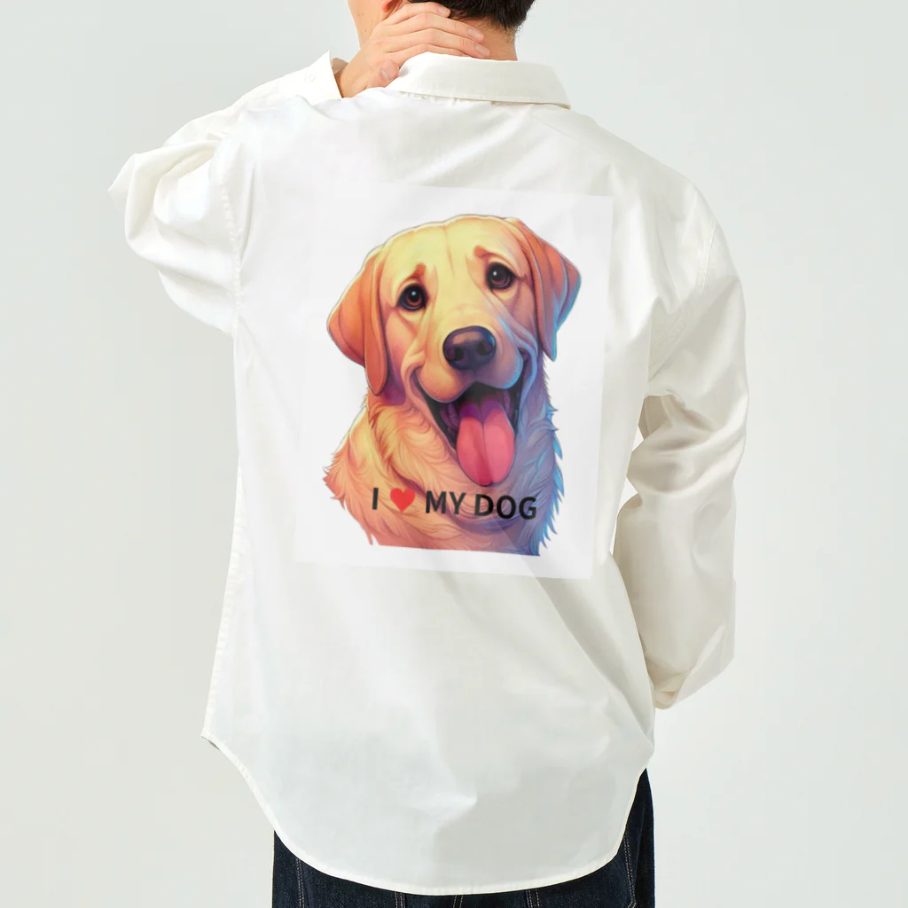 kok&foreverのI ♥ MY DOG Work Shirt