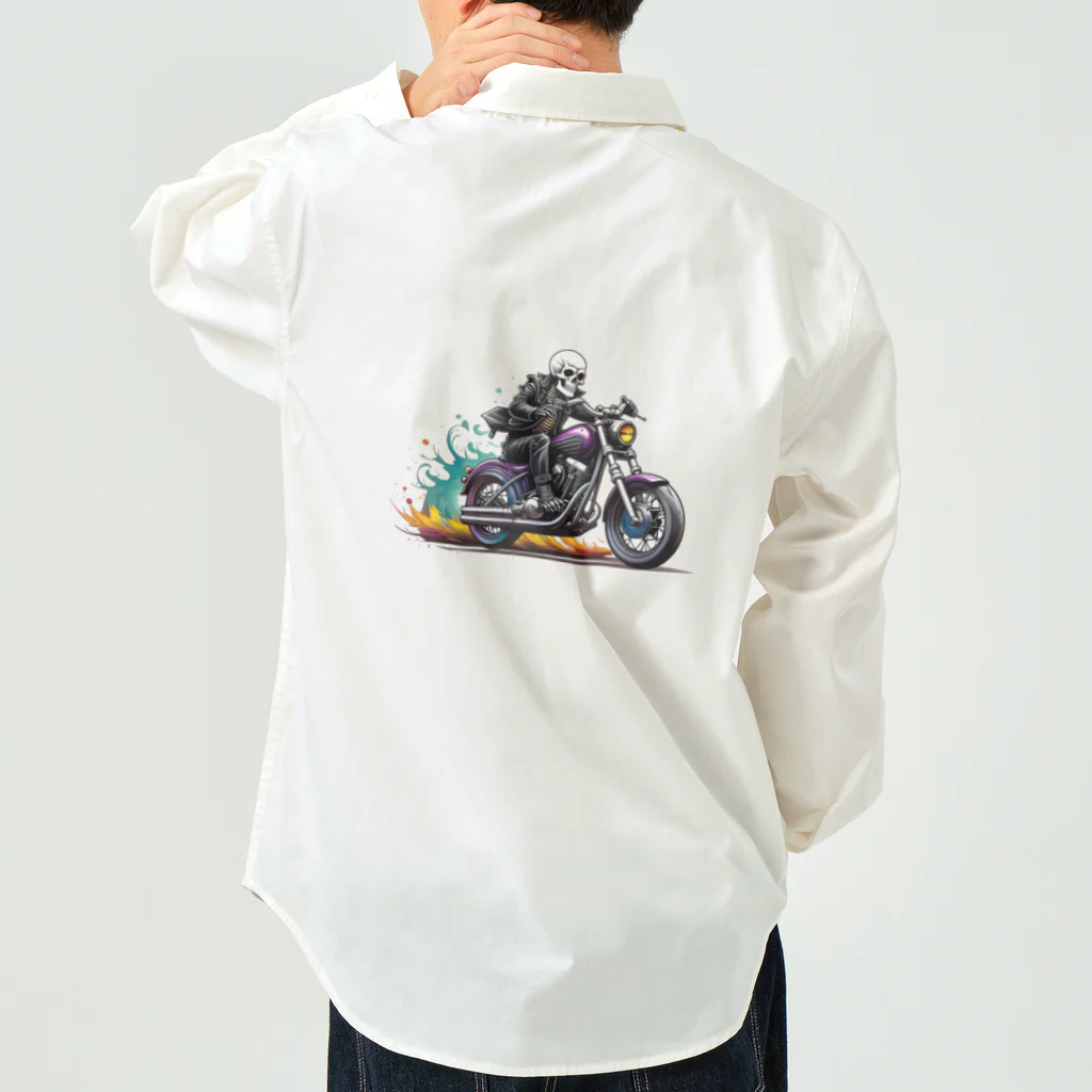 shime_savaのベタなスカルライダー Work Shirt