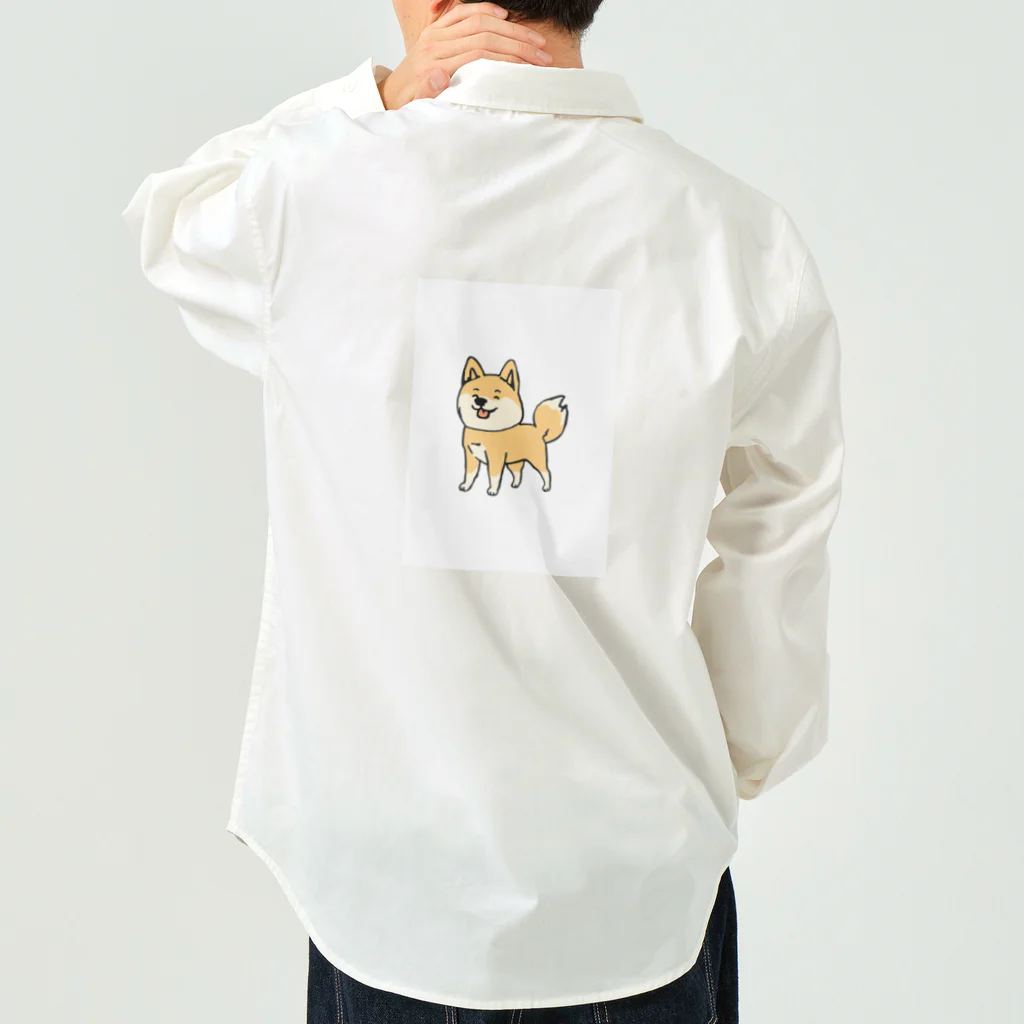 slowlifecreateの柴犬の「しば」 Work Shirt