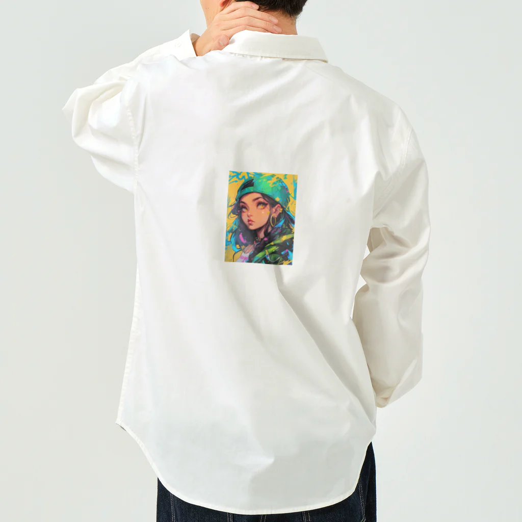 no_mi_Ke08のストリートガールのキャラクター　3 Work Shirt