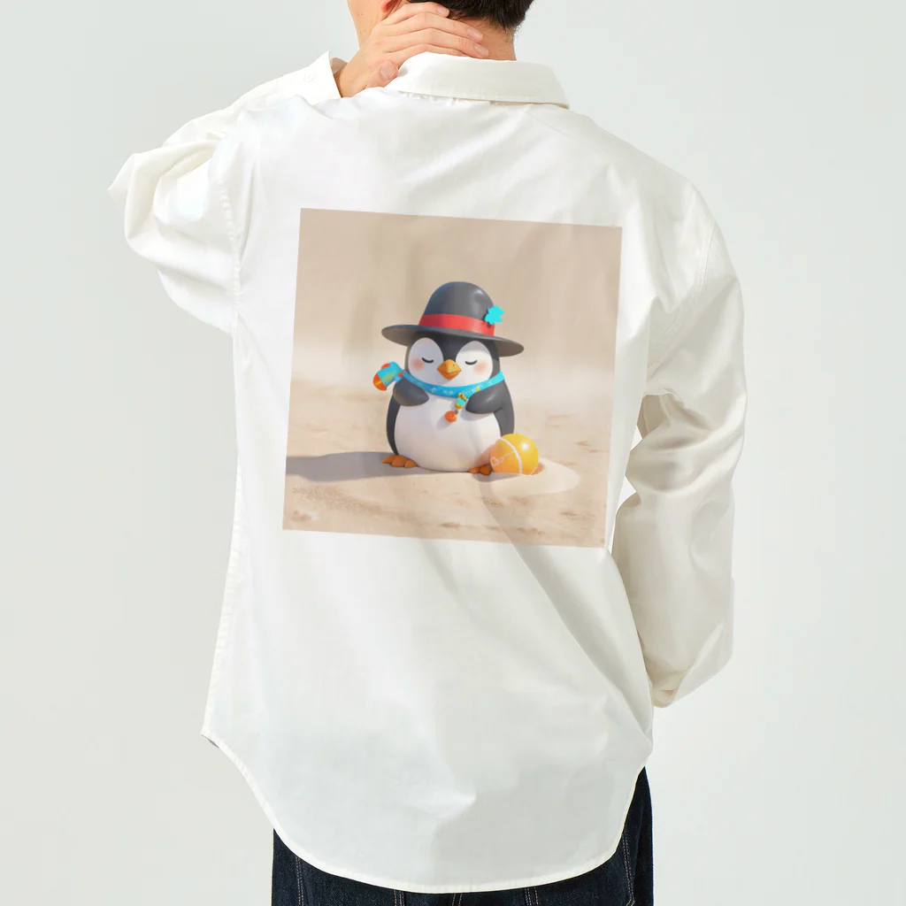 ganeshaのおもちゃの砂を使ったかわいいペンギン Work Shirt