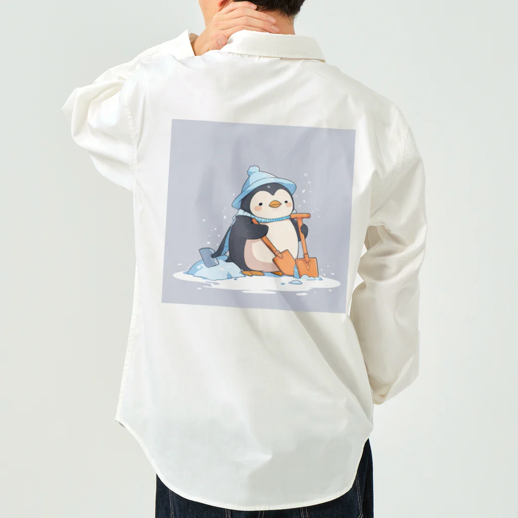 ganeshaのかわいいペンギンとおもちゃのシャベル Work Shirt