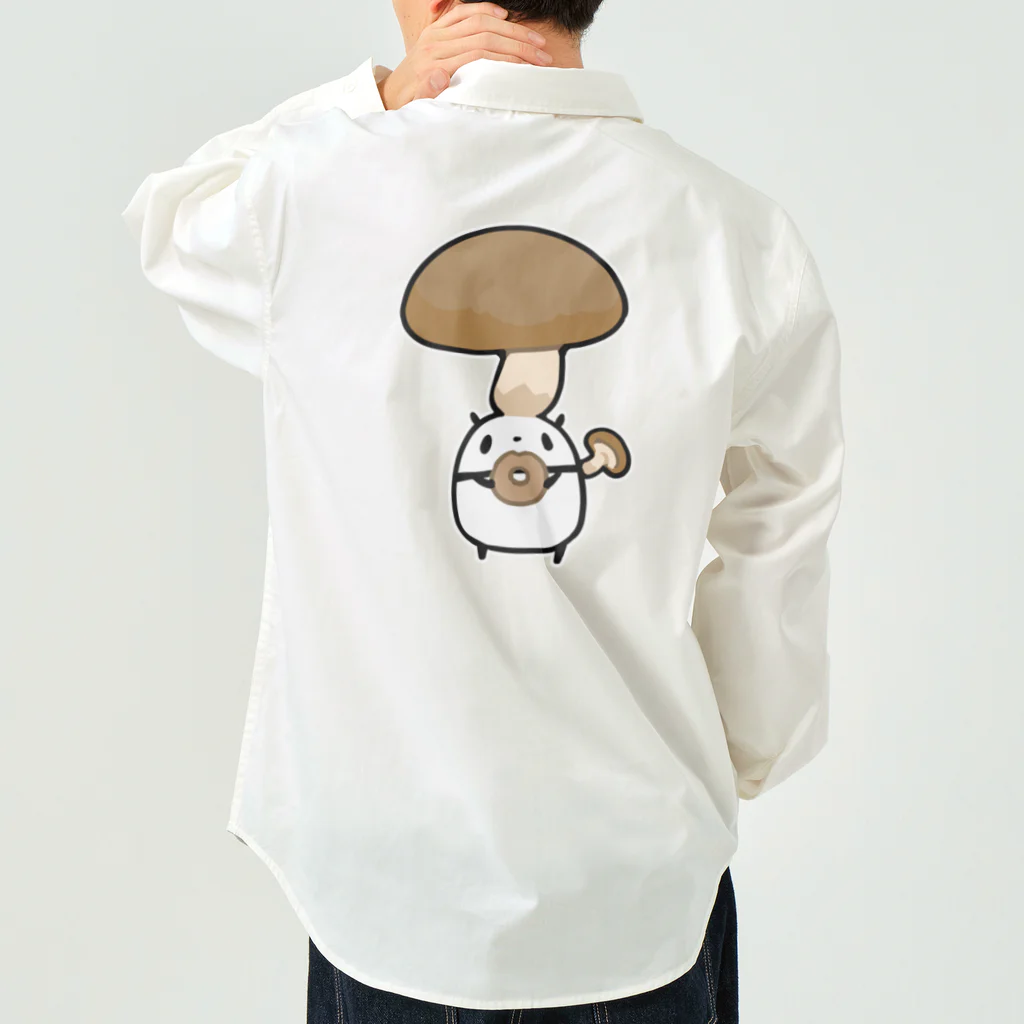 うさやのシイタケに侵食されるパンダ Work Shirt