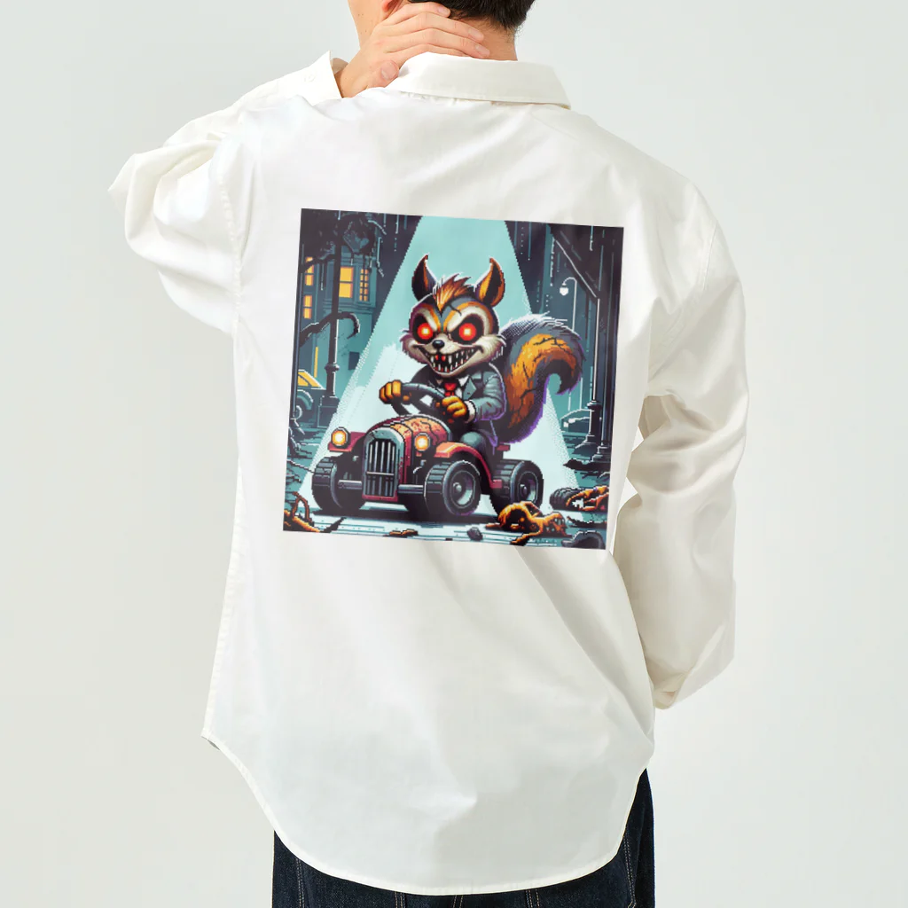 funny-itemsの深夜のドライブ、リスゾンビ君 Work Shirt