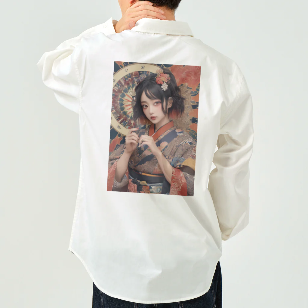 Omaniの浮世絵風美女 Work Shirt