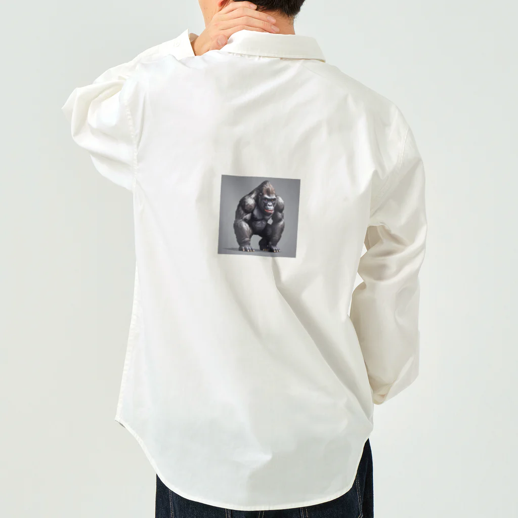 himajinseijin01のピクセルアート THE・ゴリラ Work Shirt