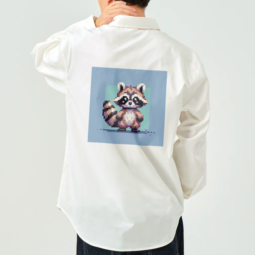 himajinseijin01のドット絵アライグマちゃんTシャツサイズ Work Shirt