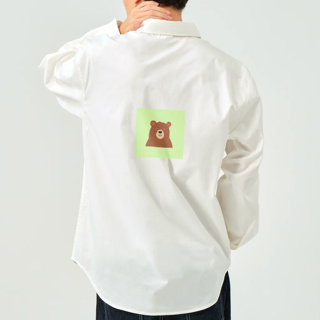 日常の困ったクマ(グリーン) Work Shirt