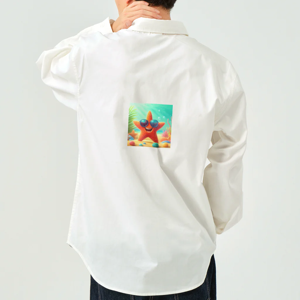 KIglassesのサングラスをかけたハッピーなヒトデ - 海の陽気な仲間！ Work Shirt