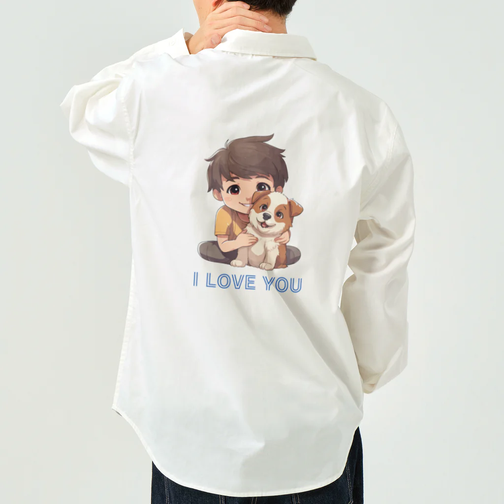 AwagoModeのI LOVE YOU(Dog&Boy) (39) Work Shirt