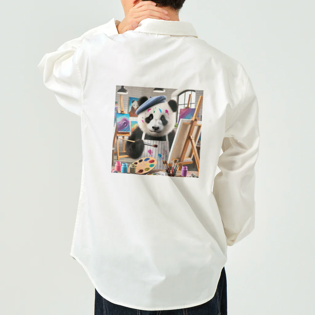 akinyan3128の絵描きのパンダ君 Work Shirt